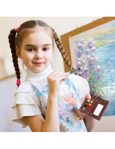 Mini Kit de Acuarela Portátil Gootxusk 8 Colores 5.8cm
