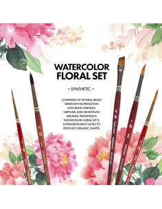 Conjunto de Pinceles de Acuarela Princeton - 5 Piezas Sintéticas 2