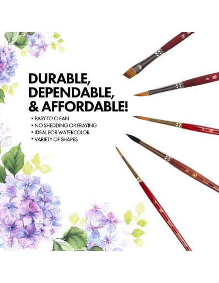 Conjunto de Pinceles de Acuarela Princeton - 5 Piezas Sintéticas