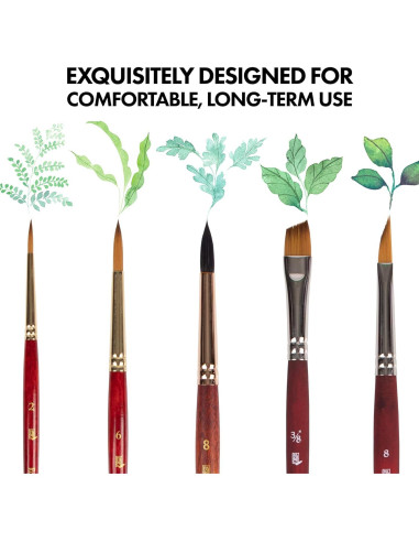 Conjunto de Pinceles de Acuarela Princeton - 5 Piezas Sintéticas