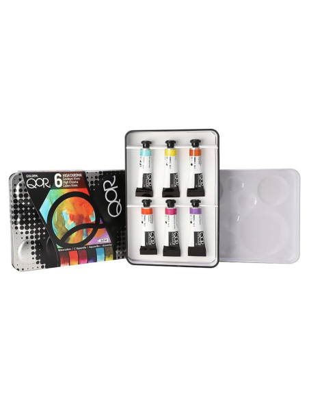 Set de Acuarelas QoR Alta Croma Golden 6 x 5 ml Colores Vibrantes