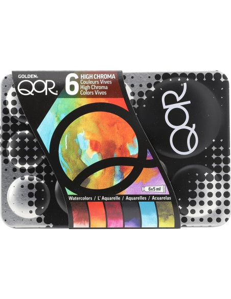 Set de Acuarelas QoR Alta Croma Golden 6 x 5 ml Colores Vibrantes