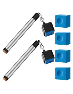 Soporte de Tiza para Taco de Billar Meooeck 2 en 1 Portátil