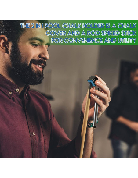 Soporte de Tiza para Taco de Billar Meooeck 2 en 1 Portátil Soporte de Tiza para Taco de Billar Meooeck 2 en 1 Portátil