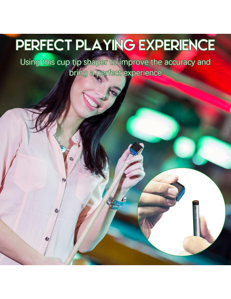 Soporte de Tiza para Taco de Billar Meooeck 2 en 1 Portátil Soporte de Tiza para Taco de Billar Meooeck 2 en 1 Portátil