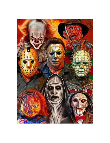 Kit de Pintura por Números NEGEKFKX Halloween 40.6x30.5 cm