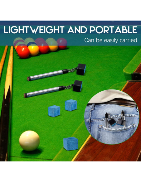 Soporte de Tiza para Taco de Billar Meooeck 2 en 1 Portátil Soporte de Tiza para Taco de Billar Meooeck 2 en 1 Portátil