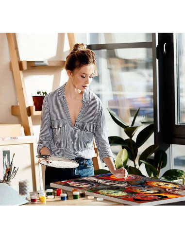 Kit de Pintura por Números NEGEKFKX Halloween 40.6x30.5 cm