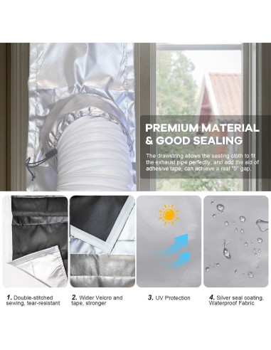 Kit de Ventilación de Ventana LIHONK para Aire Acondicionado - Tamaño L