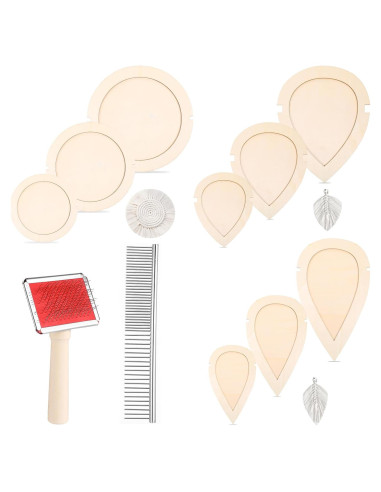 Juego de Plantillas de Macramé 11 Pcs Ubamdom - Madera y Acero