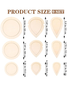 Juego de Plantillas de Macramé 11 Pcs Ubamdom - Madera y Acero 2