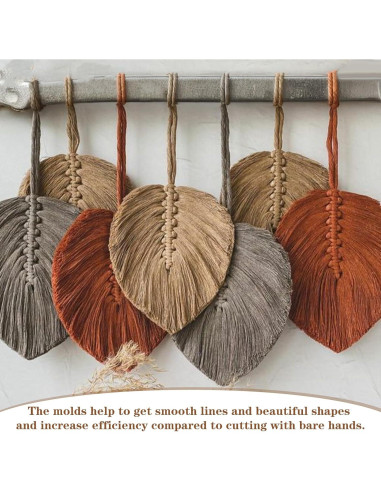 Juego de Plantillas de Macramé 11 Pcs Ubamdom - Madera y Acero