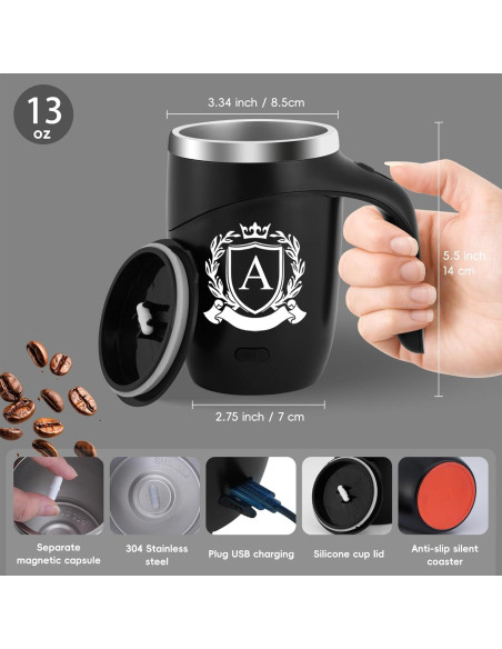 Taza de Café Automática MNZZ con Agitación Magnética 430g