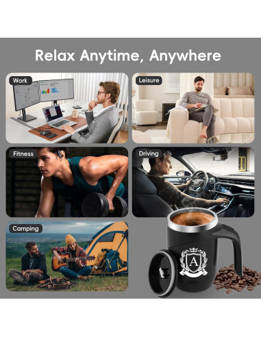 Taza de Café Automática MNZZ con Agitación Magnética 430g