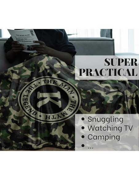 Manta de Franela Personalizada Camuflaje Huglanket 127x165cm