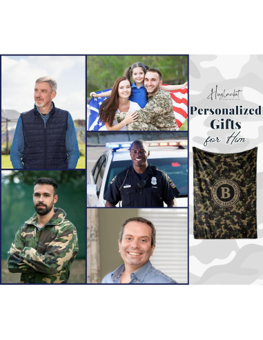 Manta de Franela Personalizada Camuflaje Huglanket 127x165cm