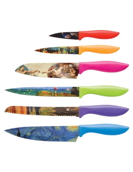 Juego de Cuchillos de Cocina CHEF'S VISION - 6 Piezas Acero Inoxidable