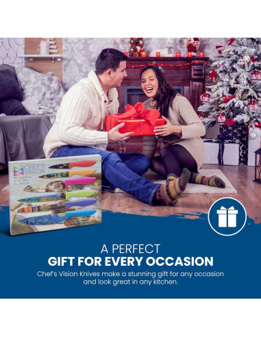 Juego de Cuchillos de Cocina CHEF'S VISION - 6 Piezas Acero Inoxidable