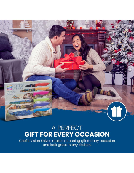 Juego de Cuchillos de Cocina CHEF'S VISION - 6 Piezas Acero Inoxidable