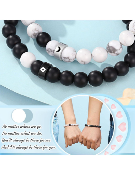 Anillos y Pulseras de Pareja Sol y Luna Ajustables