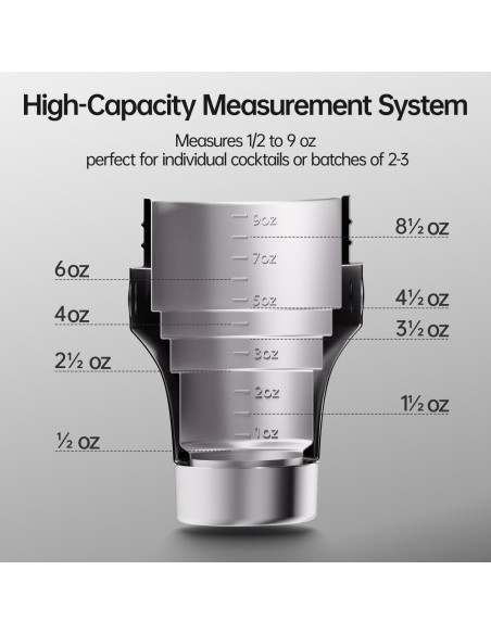 Juego de Coctelera Híbrida Magcheer 30 oz Acero Inoxidable Plata