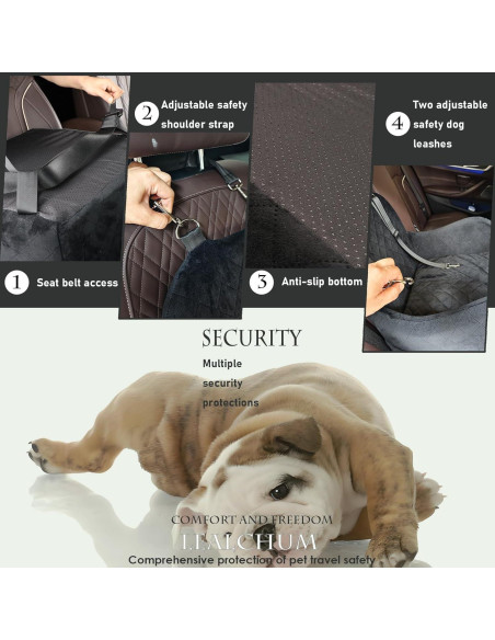 Asiento Elevador para Perros Lealchum Mediano Beige con Seguridad