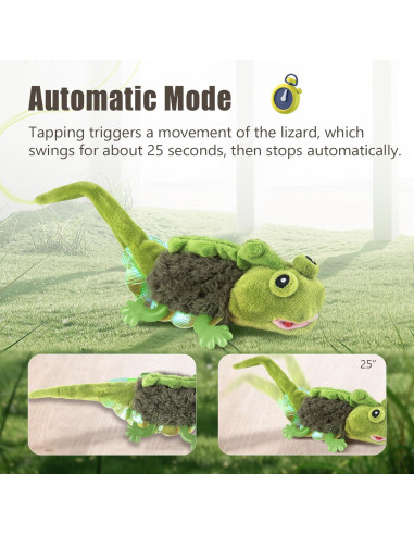 Juguete Interactivo para Gatos Migipaws Lagarto Verde Recargable