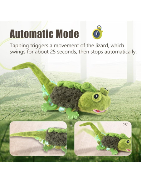 Juguete Interactivo para Gatos Migipaws Lagarto Verde Recargable