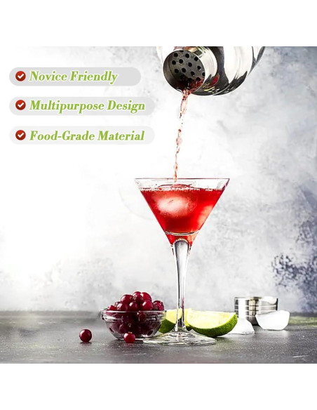 Shaker de cóctel NewGF 700 ml con colador y jigger