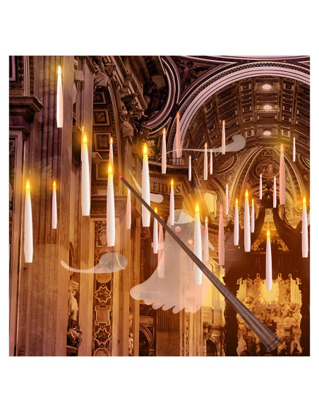 Juego de 20 Velas Flotantes LED JMTONE con Varita Mágica