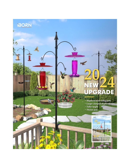 iBorn Poste para Comedero de Aves de Deck 45" (114.3 cm) Metal iBorn Poste para Comedero de Aves de Deck 45" (114.3 cm) Metal
