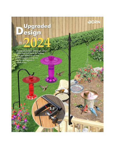 iBorn Poste para Comedero de Aves de Deck 45" (114.3 cm) Metal