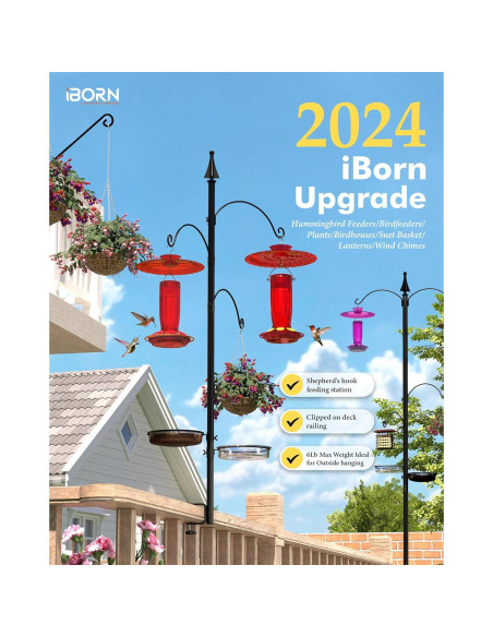 iBorn Poste para Comedero de Aves de Deck 45" (114.3 cm) Metal iBorn Poste para Comedero de Aves de Deck 45" (114.3 cm) Metal