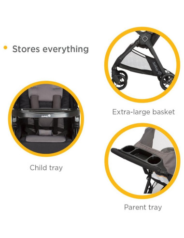 Sistema de Viaje Safety 1st Smooth Ride Cochecito y Asiento Auto