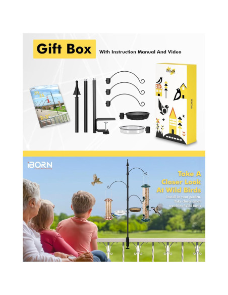 iBorn Poste para Comedero de Aves de Deck 45" (114.3 cm) Metal iBorn Poste para Comedero de Aves de Deck 45" (114.3 cm) Metal