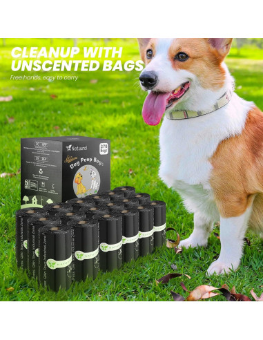 Bolsas Compostables para Perros Natuural 270 Unidades 18 Rollos