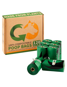 Bolsas de Poop Compostables Codirom 120 Unidades 18 Micrones