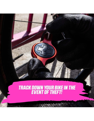 Soporte de AirTag Muc-Off para Bicicleta Negro - Antirrobo