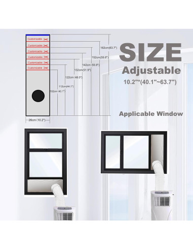 Kit de Ventilación de Ventana LIHONK para Aire Acondicionado - Tamaño L