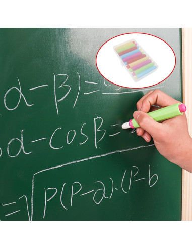 10 Sujetadores de Tiza de Plástico OZXNO Multicolor 9.5 cm