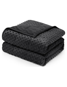 Manta con peso Wemore 6.8 kg 122x183 cm negra para adultos