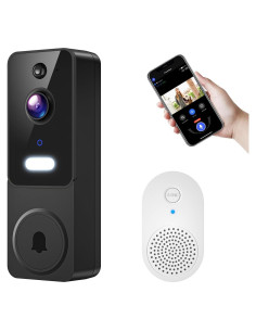 Cámara de Timbre de Video Inalámbrica ClipBlur 1080p con IA