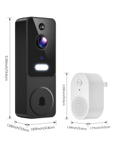 Cámara de Timbre de Video Inalámbrica ClipBlur 1080p con IA 2