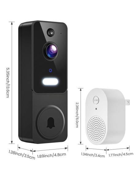 Cámara de Timbre de Video Inalámbrica ClipBlur 1080p con IA