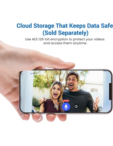 Cámara de Timbre de Video Inalámbrica ClipBlur 1080p con IA