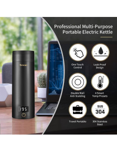 Hervidor Eléctrico Portátil Sekaer SY-618B 500ml Acero Inoxidable 2