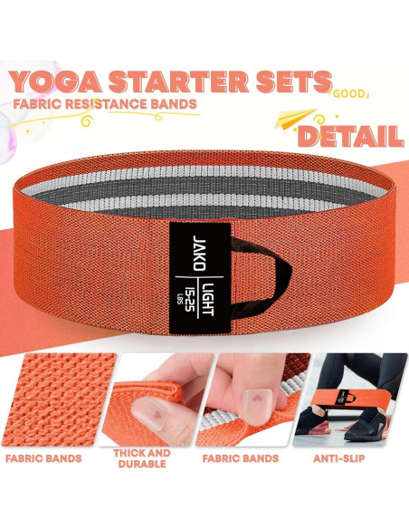 Set de Bandas de Resistencia JAKO para Ejercicio - 3 Niveles