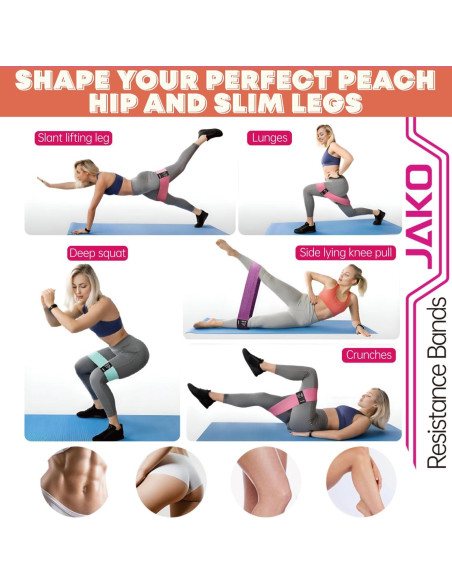 Set de Bandas de Resistencia JAKO para Ejercicio - 3 Niveles