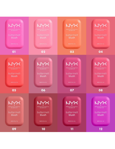 Rubor en Polvo NYX Buttermelt 4.8g - Vegano y Resistente