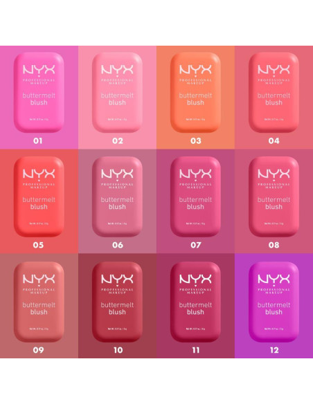 Rubor en Polvo NYX Buttermelt 4.8g - Vegano y Resistente